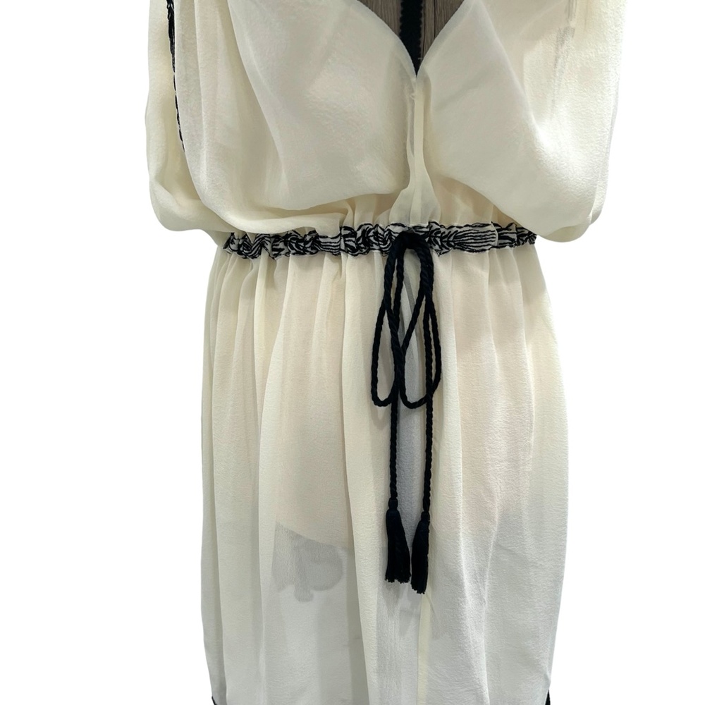 JEAN PAUL GAULTIER SILK CREAM & BLACK EMBROIDERED INSPIRED BY UKRAINE DRESS - Picture 12 of 16